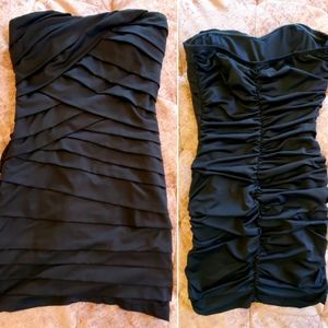 Satin little black dress